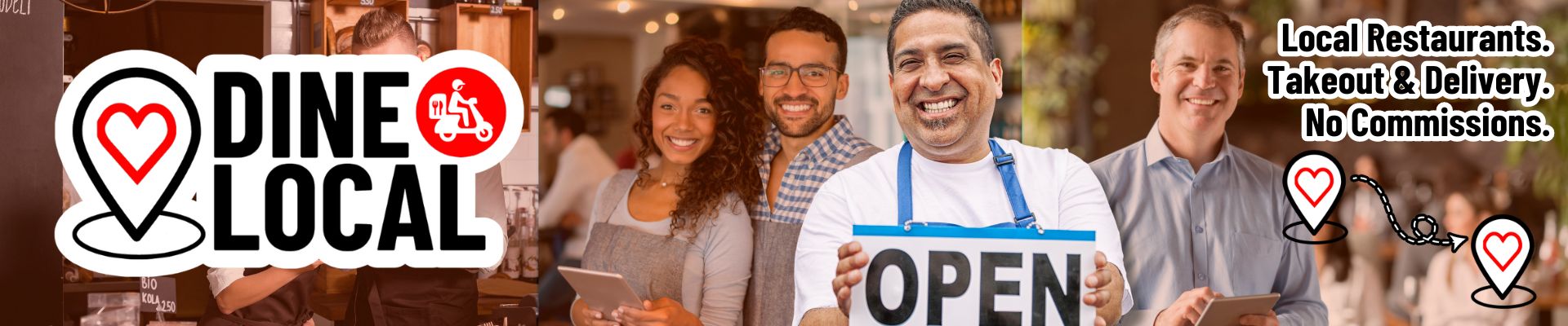 Dine Local provides online ordering for Ontario Restaurants that is commission free.